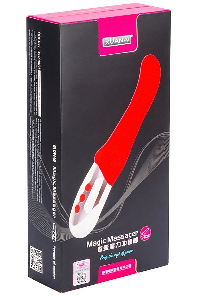 Перед Вами великолепный пульсирующий массажер, который может похвастаться своими особенностями! Главное его достоинство кроется в устройстве механизма: пульсатор оснащен двумя магнитами, которые осуществляют возвратно-поступательные движения, а это значит, что амплитуда и сила пульсации будет гораздо больше и сильнее! <br><br>  Изготовлен из медицинского силикона и пластика. Приятная на ощупь поверхность не имеет швов. Также массажер не имеет запаха. Оригинальная плавно-изогнутая форма позволяет стимулировать точку G, а так же использовать его для анальных утех и стимуляции простаты. <br><br>  Имеет 5 режимов пульсации. При весе в 580 грамм легко помещается в дамской ручке, имеет удобные кнопки включения и регулировки режимов. Массажер перезаряжаемый, что позволяет не задумываться о батарейках, а легко и удобно заряжать устройство через USB-разъем. Рабочая длина - 15 см.<br> В комплекте: зарядный USB-шнур, чехол для хранения и инструкция на англ.яз.