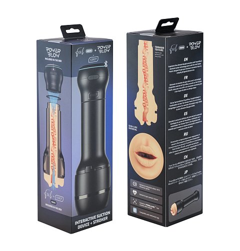 Динамичный дуэт интерактивного всасывающего устройства PowerBlow и мастурбатора Feel Stroker Mouth откроет новые горизонты удовольствия в ваших соло-играх. Реалистичные губы обхватывают вас, когда вы входите, и по мере продвижения, глубже вы ощущаете идеальную тесноту, которая переходит в крупные ребристые выступы, массирующие вас и доставляющие невероятное удовольствие. Так вы почувствуете рукав Feel Stroker Mouth.Устройство PowerBlow легко подключается к мастурбатору и превращает его в уникальный мощный вакуумный массажер, открывающий новые грани ощущений. С PowerBlow вы сможете регулировать интенсивность, а также подключаться по Bluetooth к смартфону через приложение FeelConnect, которое значительно расширит возможности вашего девайса. Создавайте собственные шаблоны, играйте вместе с партнером, подключайтесь к прямым трансляциям для взрослых и даже к VR-контенту.