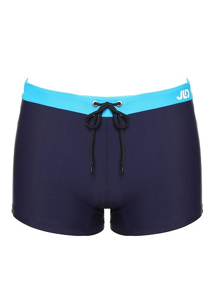 Мужские пляжные боксеры со средней линией талии. Пояс регулируется плетеным шнурком.