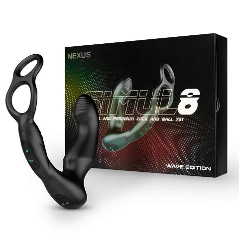 Nexus Simul8 Wave — это игрушка с двойной стимуляцией. Вибрирующий массажер простаты с эрекционным кольцом и кольцом для мошонки. Поднимите свою игру на новый уровень. В арсенале массажера 5 режимов волнообразных вибрации в стержне и 6 скоростей в основании. Мощная стимуляция двух зон одновременно сделает оргазмы ярче и насыщеннее. А чтобы оттянуть кульминацию, в игрушке предусмотрены два эрекционных кольца для пениса и для мошонки. Сверхэластичные силиконовые кольца продлят удовольствие, как в одиночку, так и с партнером. Управляйте обоими двигателями независимо друг от друга, чтобы получить максимальные ощущения. Игрушка полностью водонепроницаемая и подходит для игр в ванной, душе или в бассейне. Используйте смазку только на водной основе.  Рабочая длина - 10,8 см.