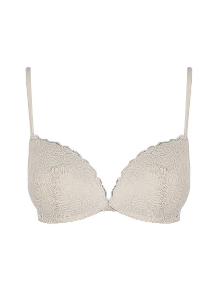 Бюстгальтер-триангул с градуированной чашкой, без косточек. Несъемные бретели, застежка в два крючка на четыре позиции. Выполнен из кружева. Коллекция Novecento.