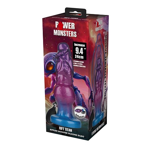 Фаллоимитатор с функцией расширения Rift Titan. Выполнен из силикона. Максимальный диаметр при расширении - 10,3 см.