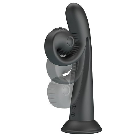 Оригинальный вибратор на присоске с закрученным клиторальным отростком. Изготовлен из ультрасовременного силикона, за счёт необычной формы может доставить ранее неизведанные оттенки наслаждения. 10 режимов вибрации. Рабочая длина - 13,5 см.