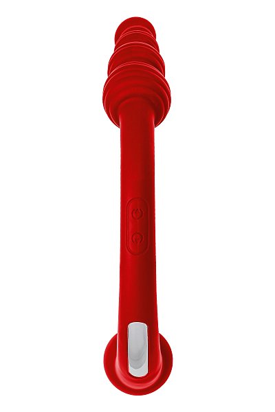 Если вы хотите привнести в свою интимную жизнь больше разнообразия, двусторонний вибратор из серии Black&Red станет вашим незаменимым спутником. Этот стильный и мощный аксессуар ярко красного цвета, оснащенный двумя моторами, идеально подходит для экспериментов как в соло-играх, так и в паре. Уникальная конструкция позволяет использовать его для различных видов стимуляции: вагинальной и анальной, а также для воздействия на точку G или точку Р. <br><br>  Гладкий ствол с широкой головкой (диаметр 4 см) — идеально подходит для глубокого и чувственного проникновения, даря насыщенные вибрации. Анальная цепочка из 4 шариков с ребристой поверхностью (диаметр от 2,3 до 3,5 см) — создаёт волнующую стимуляцию чувствительных зон, постепенно увеличивая интенсивность ощущений. Заканчивается каплевидным наконечником для более легкого введения.<br><br>  Оба конца этого вибратора оборудованы мощными моторами, которые предлагают 10 режимов вибрации, позволяя выбрать оптимальный уровень наслаждения для каждого момента. Водонепроницаемость по стандарту IPX6 даёт возможность использовать его даже в воде, превращая каждое мгновение в настоящую феерию удовольствия. Заряжается с помощью магнитного порта USB-кабеля. <br><br>  Включается и управляется двумя кнопками. Первая кнопка – включение. Вторая кнопка переключает режимы вибрации. Изготовленный из высококачественного силикона с нежным silk-покрытием и дополненный стильной хромированной вставкой, вибратор Black&Red не только безопасен и приятен на ощупь, но и радует своим элегантным внешним видом. Откройте мир новых ощущений с двусторонним вибратором Black&Red.