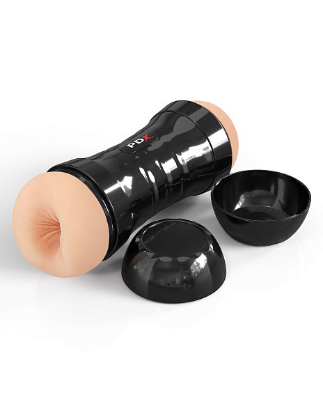 Мастурбатор в пластиковой колбе с входом в виде реалистичной, анатомически детализированной вагины.  Игрушка самосмазывающаяся — для активации смазки достаточно добавить немного воды.  Вставка выполнена из мягкого, эластичного TPR-материала, приятного на ощупь, без постороннего запаха. Легко растягивается, адаптируясь под индивидуальные особенности.  Колба изготовлена из прочного пластика ABS. Внутренняя поверхность мастурбатора имеет рельефную, ребристую структуру для яркой и интенсивной стимуляции.  Упаковка — картонная коробка с полноцветным принтом.