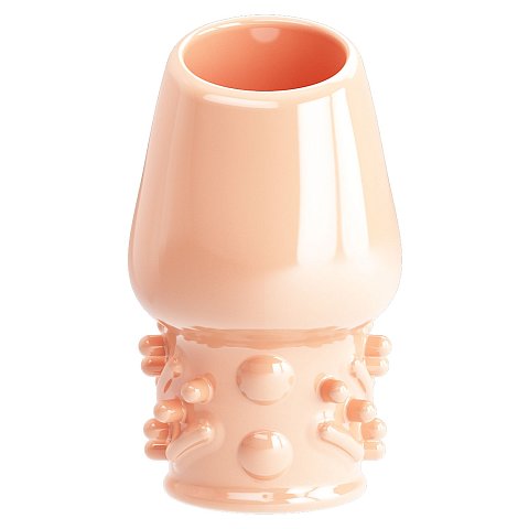 Насадка на пенис. Материал мягкий и эластичный, но достаточно прочный, чтобы оставаться на пенисе. Он подходит для любого обхвата, плотно прилегает к коже, задерживает кровь и помогает достичь более длительной и сильной эрекции. Он также подходит для постепенной тренировки потенции и продления приятного времени за счет уменьшения стимуляции чувствительных участков головки, задерживая эякуляцию.