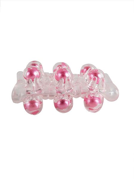 Сквозная насадка на пенис увеличит толщину полового члена мужчины и позволит его партнёрше испытать потрясающие эротические эмоции. Выпуклости с цветными шариками на поверхности изделия усилят возбуждение женщины. Интимный аксессуар изготовлен из эластичного материала. Хорошо мнётся и тянется. Подходит для пенисов разных размеров. Прост в применении и уходе. Внутренний диаметр - 2,5 см.