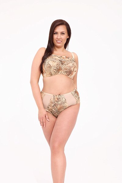 Женские трусики выполнены из сетки с принтом, с вышивкой бежевой нитью и люрексом, спинка из сложенной вдвое телесной сетки, ластовица проложена 100% хлопком. Идеальный вариант для повседневной носки.