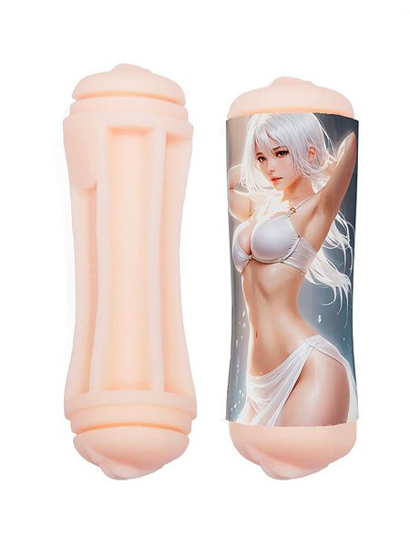 Двойной мастурбатор для мужского удовольствия. С одной стороны - это вагина с нежными половыми губками, с другой – манящий сексуальный ротик. Телесный цвет и мягкий эластичный материал придают интимному аксессуару реалистичности. Рельефная внутренняя поверхность усиливает возбуждение. Мастурбатор сквозной, поэтому может использоваться сразу двумя партнёрами. Секс-игрушка помещена в пластиковую колбу, которая защищает от загрязнений и повреждений. При использовании интимный аксессуар может извлекаться из колбы или оставаться в ней. Соблазнительная девушка-аниме на колбе притягивает взгляд, возбуждает, обещает незабываемое эротическое наслаждение. Такая упаковка обязательно привлечёт внимание, а сам мастурбатор подарит множество чувственных эротических мгновений.