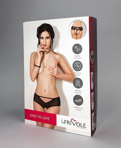 Эти роскошные шортики из полупрозрачного материала станут одними из ваших любимых (при условии, что уцелеют под накалом любовных страстей). <br><br> Полный интимный доступ, широкий треугольный вырез сверху, подчёркивающий красоту живота, игривый бантик на лицевой части… <br><br> А эта фантастическая шнуровка сзади – ох! Любимый мужчина при взгляде на вас в таком нижнем белье точно не сможет остаться равнодушным.