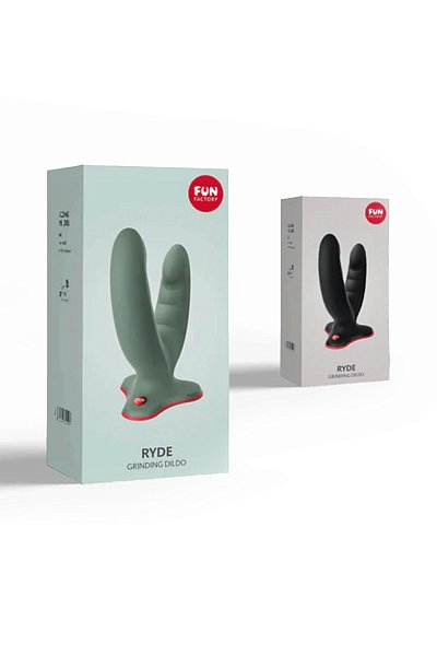 Хотите идеальное сочетание гибкости и прочности в вашем интимном опыте? Первоклассный фаллоимитатор Ryde станет вашим незаменимым помощником как для внешнего интимного массажа, так и для проникающей стимуляции.<br><br>  Этот многофункциональный фаллоимитатор на присоске идеально подходит для самых разнообразных видов не только проникающего удовольствия — от нежных ласк до интенсивных фрикций. Рельефные выступы на двух стволах обеспечивают приятный массаж, а его способность присасываться к любой гладкой поверхности позволяет вам проявить творческий подход к своим фантазиям. Плоское основание также может закрепляться в специальных трусиках или ремнях для страпона.<br><br>  Приятная гладкая поверхность, стимулирующие выступы и уникальный дизайн Ryde – все это продумано для разнообразной интимной игры. Красная подошва и металлическая кнопка FUN FACTORY добавляют штрихи роскоши к вашему опыту.<br><br>  Ryde обеспечивает мягкое введение благодаря слегка заостренным кончикам, поддерживая устойчивость даже в самых активных играх. Неограниченные возможности для массажа клитора, вульвы и ануса делают Ryde неотъемлемым аксессуаром в вашем интимном арсенале. Без стержней и проводов, гибкий Ryde идеально подходит для внешних игр, предлагая комфорт и удовольствие на каждом этапе. Насладитесь полной гармонией стимуляции точек A, P и G, достигая оргазмов без предела. Наслаждайтесь максимальным удовольствием и свободой во время вашей игры с Ryde — вашим проводником в мир бесконечного наслаждения и интимности.<br><br>  Особенности:<br>  удобен в обращении <br>  100% гипоаллергенный медицинский силикон для безопасности и приятного ощущения <br>  стабилен в использовании - присоска позволяет использование без рук или в качестве страпона <br>  многофункциональная стимуляция ануса, вульвы и клитора <br>  Водонепроницаемость 100% Длина малого отростка - 10 см.