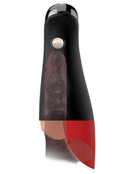 PDX Elite Fuck-O-Matic Pro XL – увеличенный мастурбатор с технологией прерывистого всасывания и вибрацией для персонализированных сольных сессий. Мягкие стимуляторы обеспечивают дополнительную стимуляцию, а съемная вставка из ультрамягкого материала создает реалистичные ощущения. Корпус в телесном, черном и красном цветах оснащен LED-дисплеем для удобного выбора режимов.  Прерывистое всасывание: 5 режимов для автоматического движения. Вибрация: 5 режимов для индивидуальной настройки. LED-дисплей отображает режимы всасывания (1-5) и вибрации (1-5).  Рабочая длина - 16,5 см.