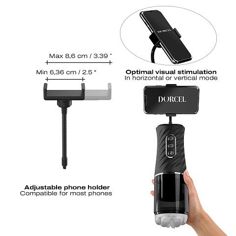 Thrust Blow Pro — это гармония высоких технологий и изысканного удовольствия, где каждая деталь создана для вашего абсолютного комфорта и невероятных ощущений. <br><br>  Уникальная технология полного погружения:<br><br>  Держатель для смартфона <br> — Создайте идеальный иммерсивный опыт. Закрепите ваше устройство и позвольте визуальному контенту оживать в синхронизации с физическими ощущениями.<br><br>  Двойная система стимуляции <br> — Глубокие поступательные движения (10 режимов) в сочетании с двунаправленным вращением (10 режимов) дарят бесконечную палитру ощущений.<br><br>  Двойная технология: поступательные движения + вращение. Регулируемый держатель для смартфона в комплекте. 20 программ работы (10 + 10 режимов). Усовершенствованная эргономика и материалы. Магнитная зарядка. Рабочая длина - 15 см.