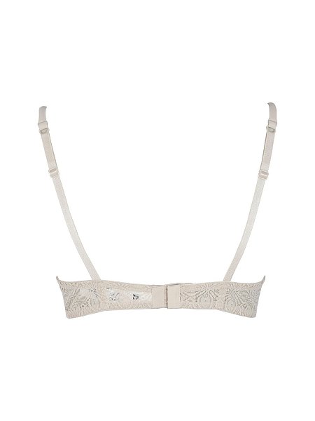 Бюстгальтер-триангул с градуированной чашкой, без косточек. Несъемные бретели, застежка в два крючка на четыре позиции. Выполнен из кружева. Коллекция Novecento.