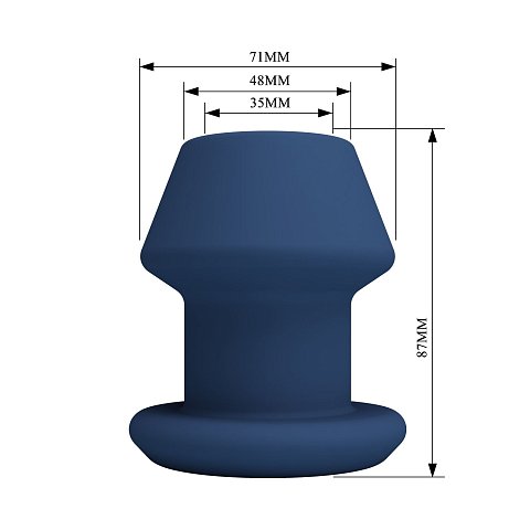 Полая анальная пробка с открытым каналом для расширенных сценариев игры и совместимого использования с другими игрушками. Эргономичная форма обеспечивает комфортную и надежную посадку даже при длительном ношении. Изготовлена из безопасного для тела силикона, подходит как для любопытных новичков, так и для опытных пользователей, добавляя новые ощущения наполнения и фантазии в интимные моменты.  Диаметр полости - 3,5 см.