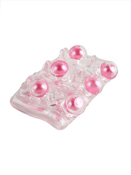 Сквозная насадка на пенис увеличит толщину полового члена мужчины и позволит его партнёрше испытать потрясающие эротические эмоции. Выпуклости с цветными шариками на поверхности изделия усилят возбуждение женщины. Интимный аксессуар изготовлен из эластичного материала. Хорошо мнётся и тянется. Подходит для пенисов разных размеров. Прост в применении и уходе. Внутренний диаметр - 2,5 см.